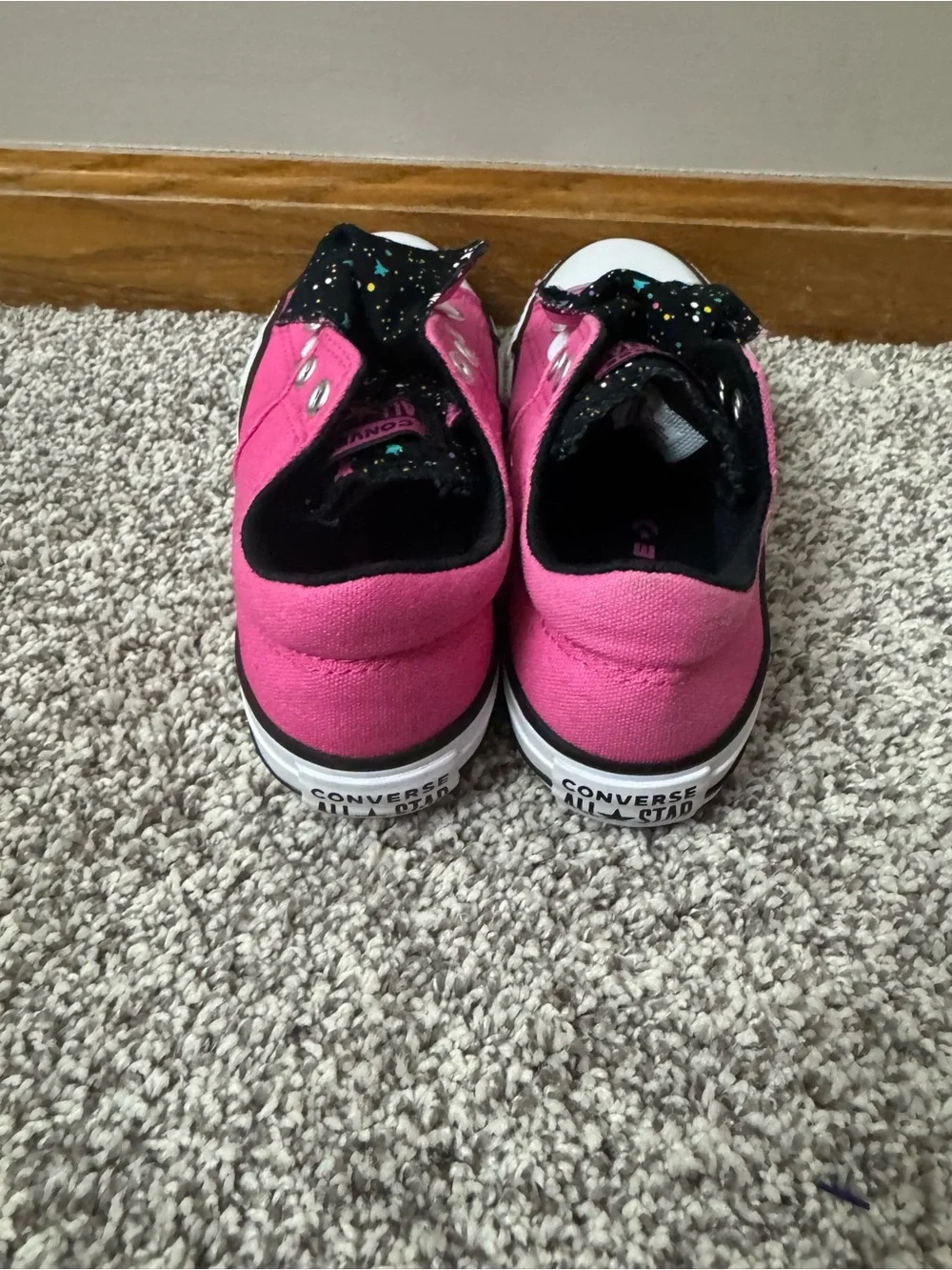 Converse Pink Low-Top Sneakers with Flip Tongue Like New Size 12